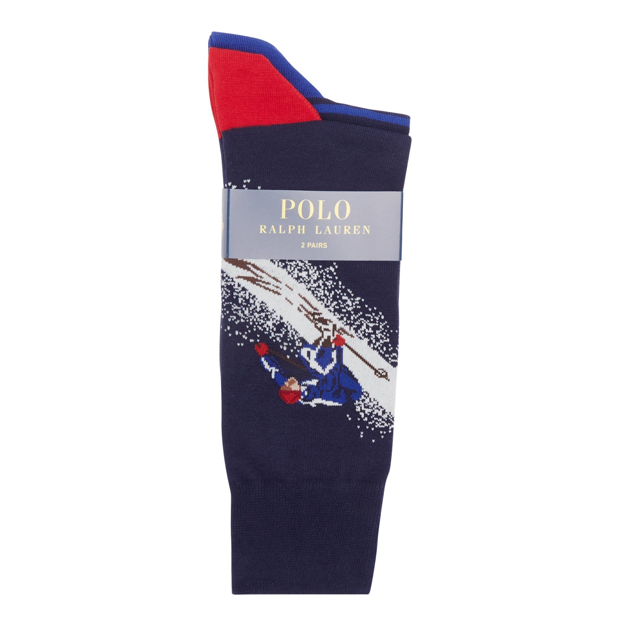Two-Pack Skiing Print Socks